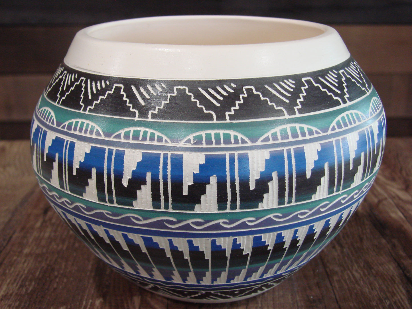Native American Hand Etched & Hand Painted Pottery - Gilmore