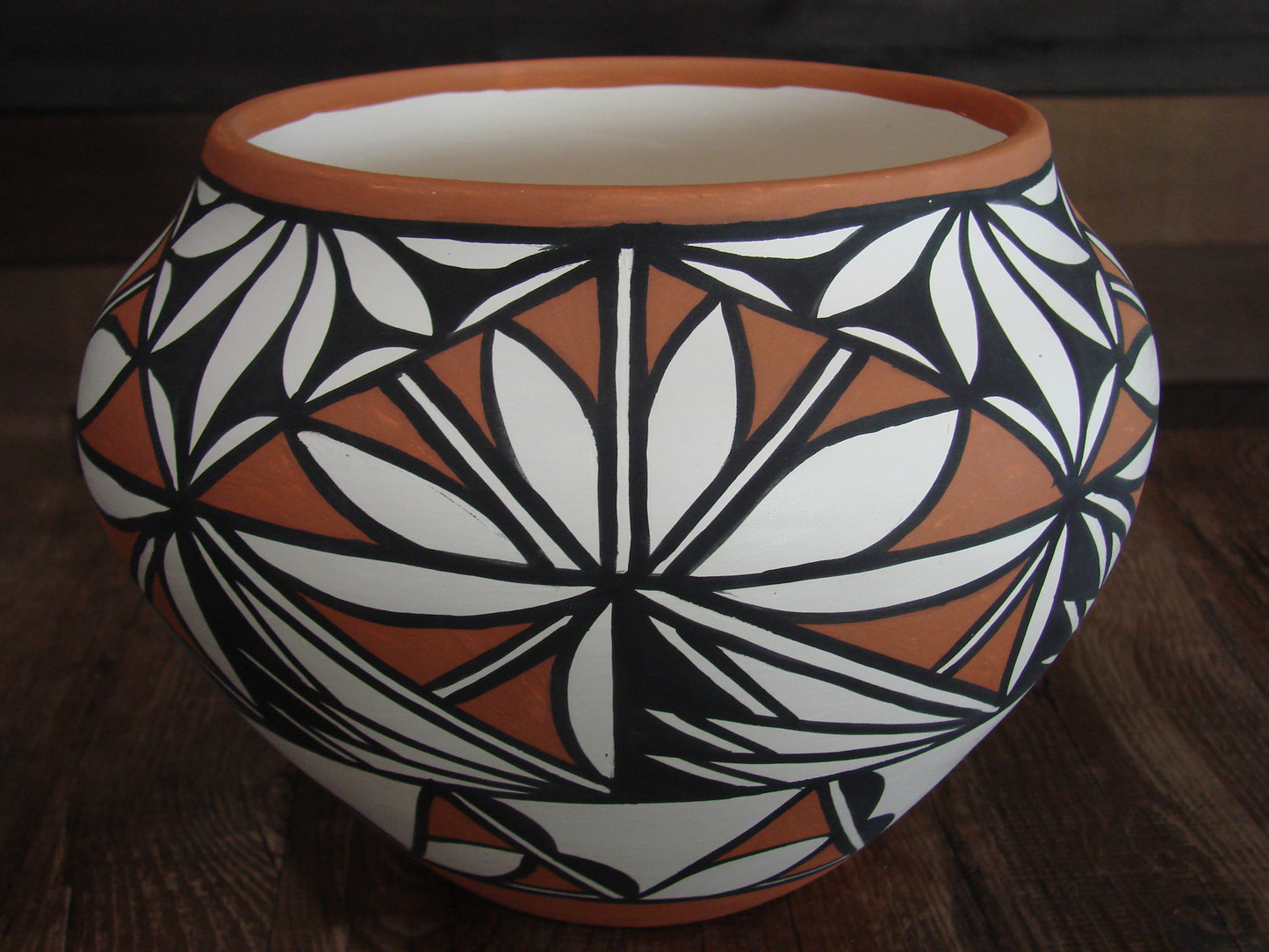 Native American Laguna Fine Line Hand Painted Pottery by Davis