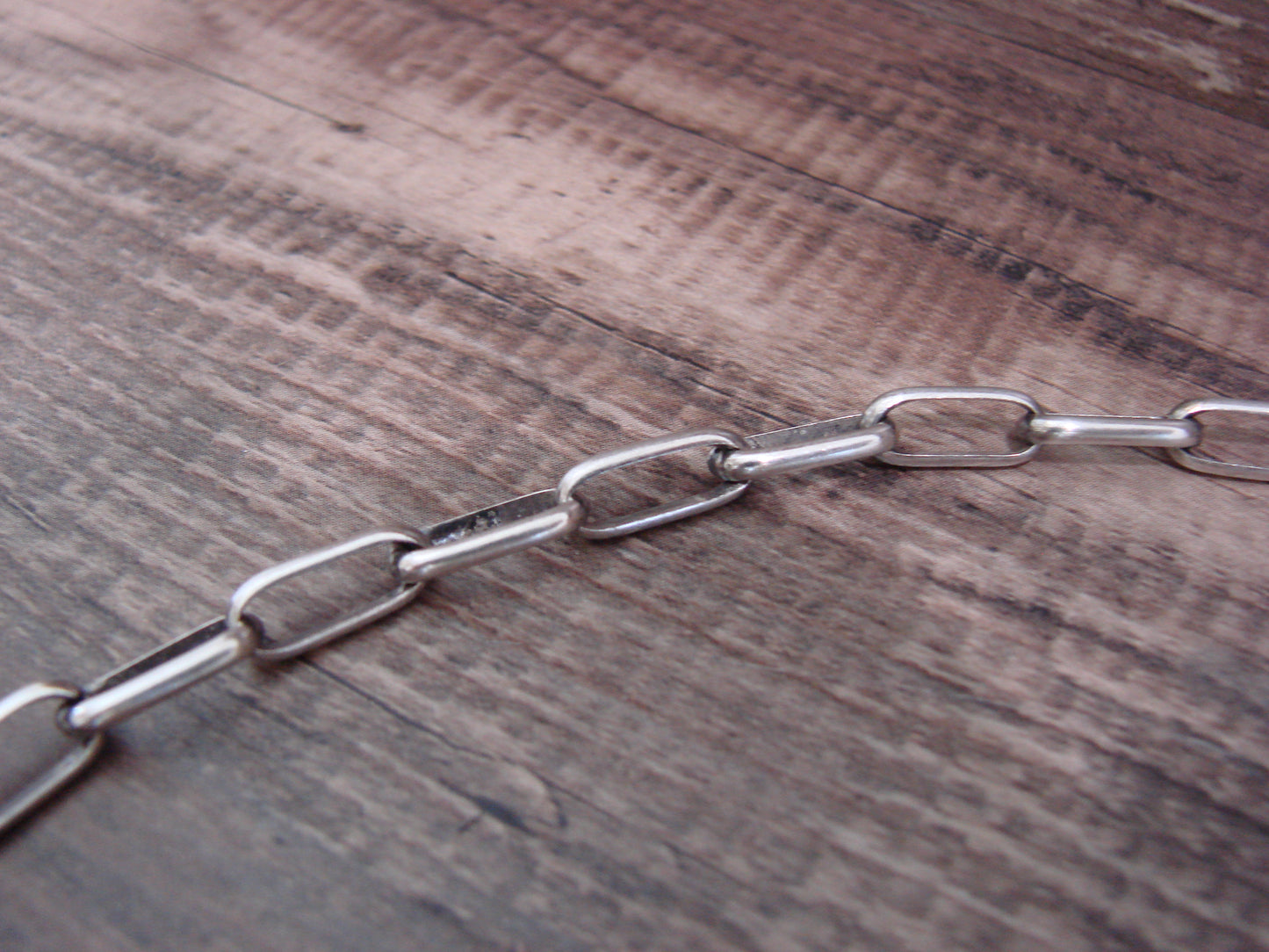 Native American 23" Sterling Silver Chain Link Necklace - Shirley