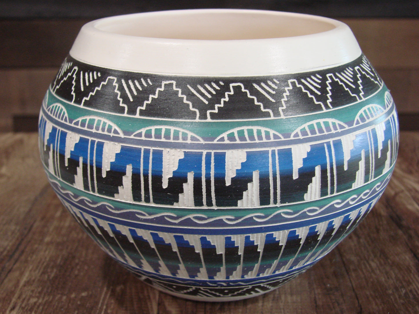 Native American Hand Etched & Hand Painted Pottery - Gilmore
