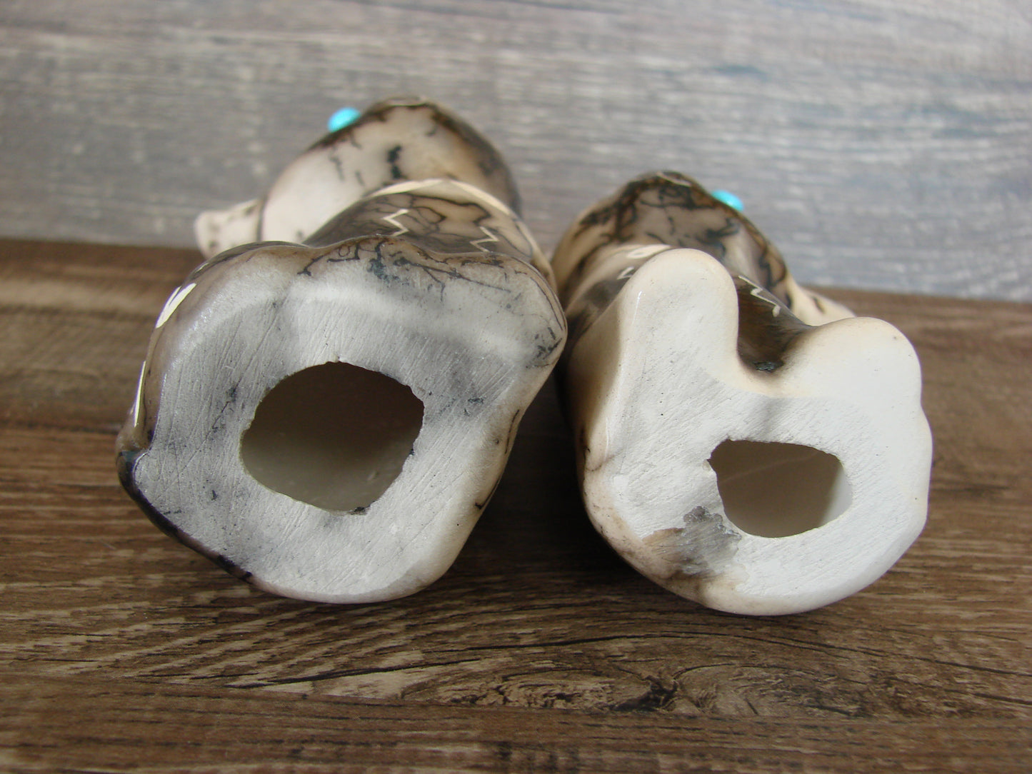 Native American Horse Hair Cat Pottery Set by Vail