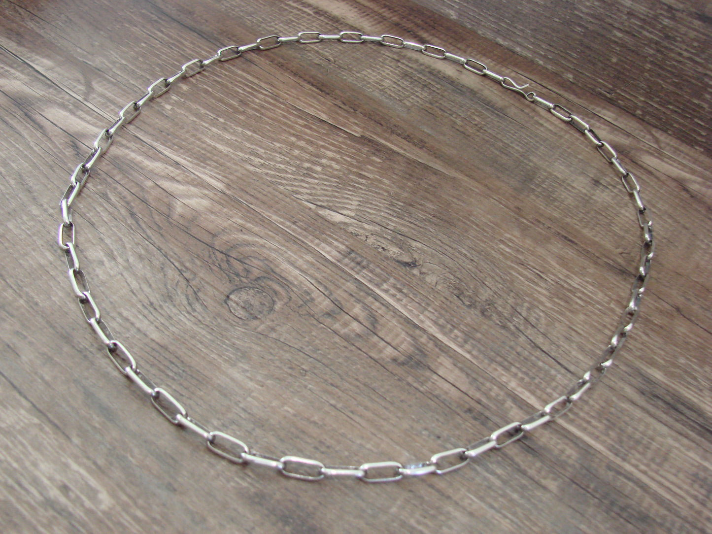 Native American 23" Sterling Silver Chain Link Necklace - Shirley