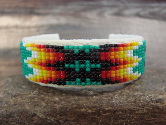 Native American Hand Beaded 3/4" Bracelet by Cleveland