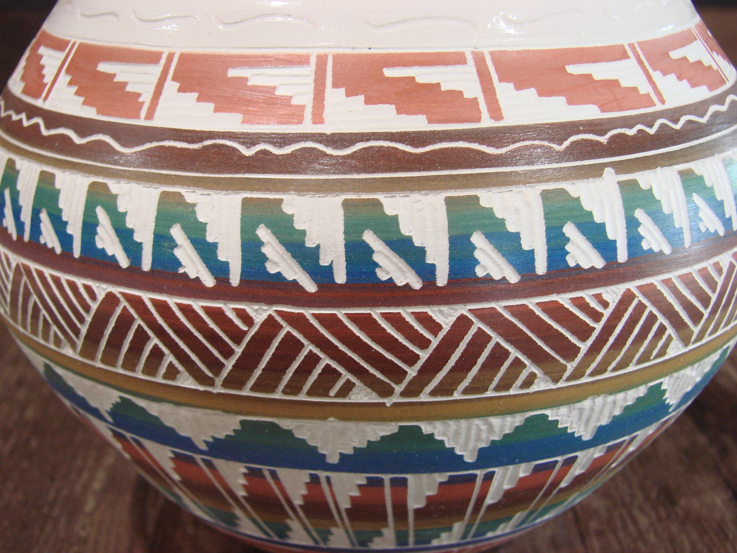 Native American Hand Etched & Hand Painted Pottery - Gilmore
