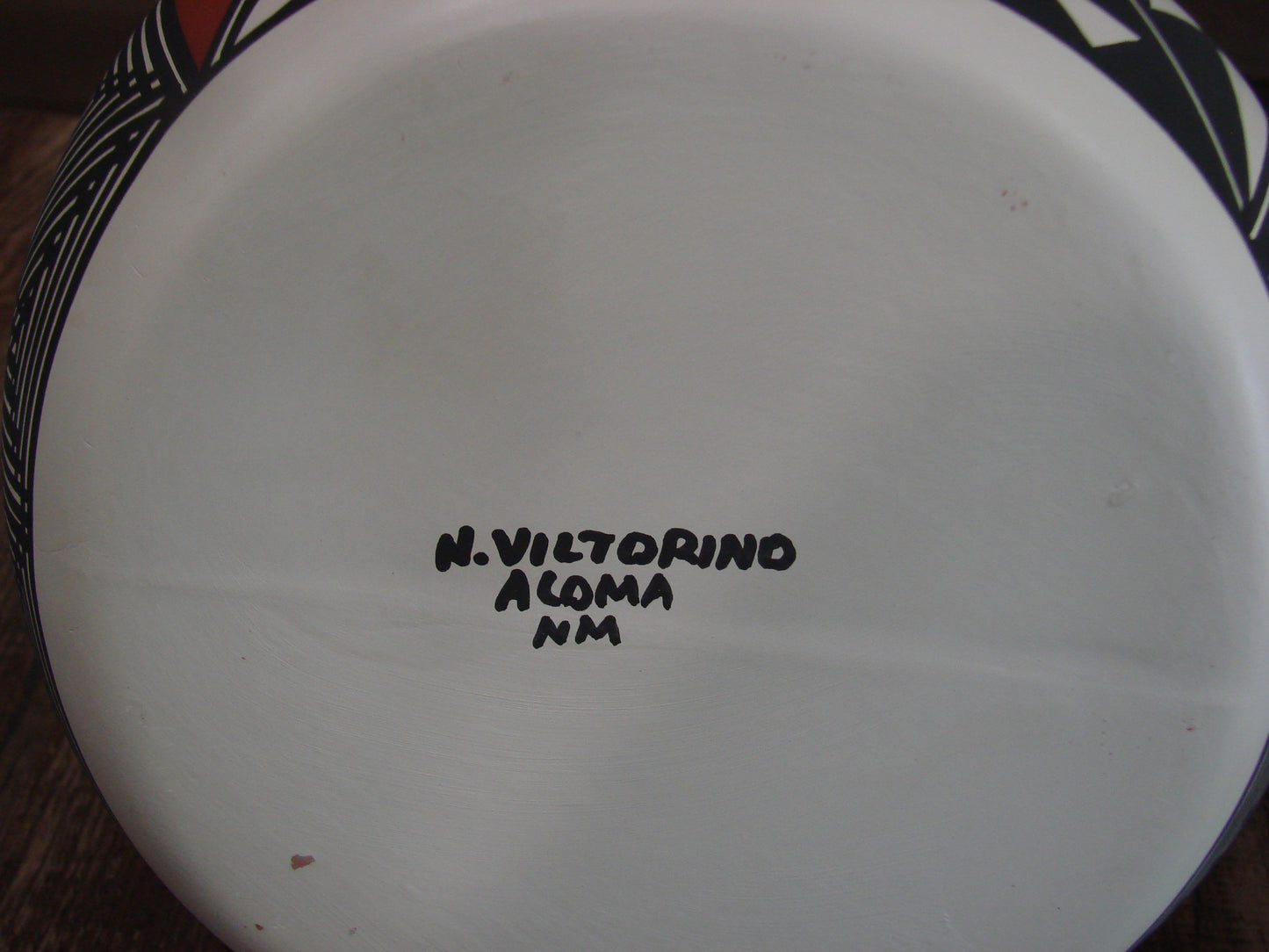 Native American Acoma Pueblo Fine Line Hand Painted Wedding Vase by Victorino