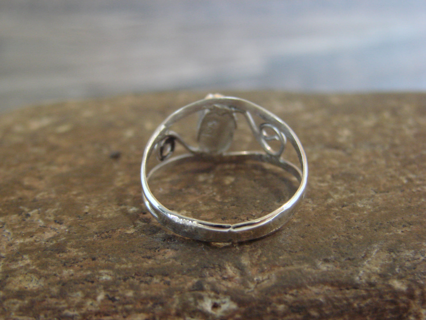 Native American Sterling Silver & Pink Shell Ring Size 3.5 by Lincoln