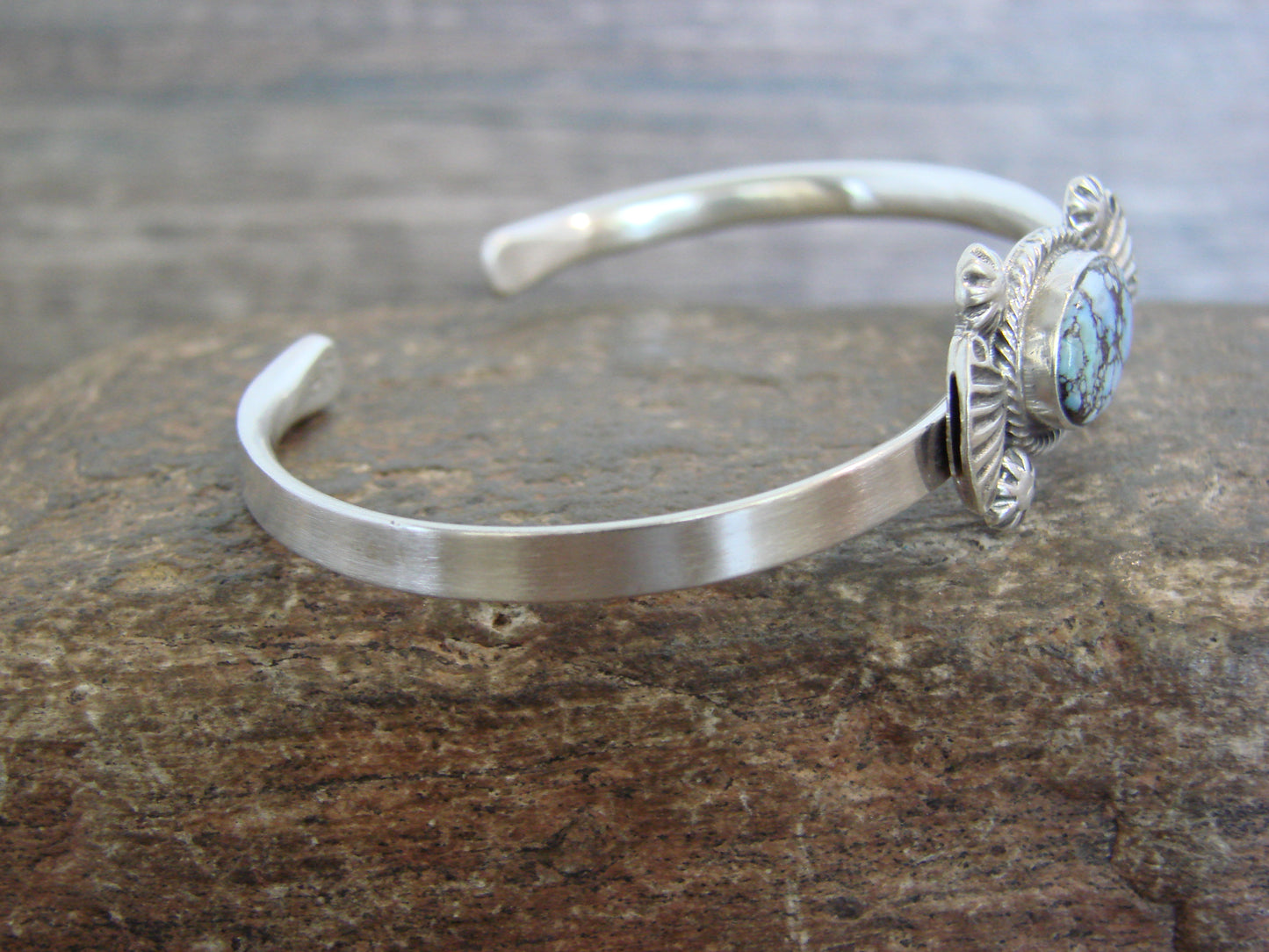 Native American Sterling Silver & Turquoise Bracelet by Francisco