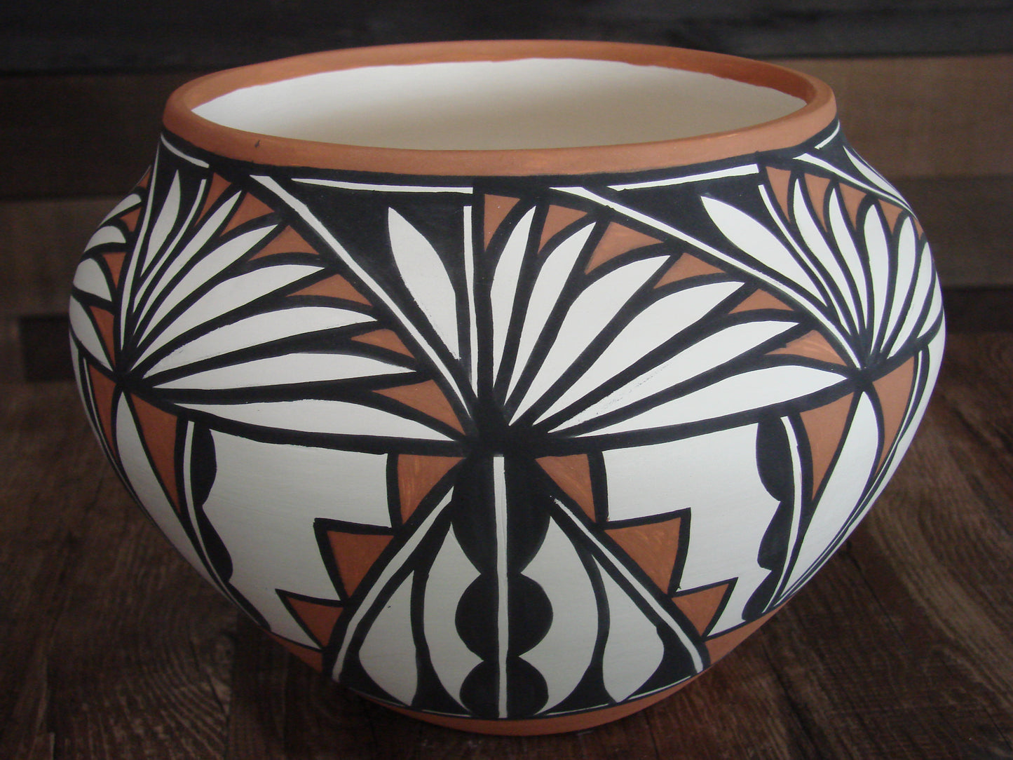 Native American Laguna Fine Line Hand Painted Pottery by Davis