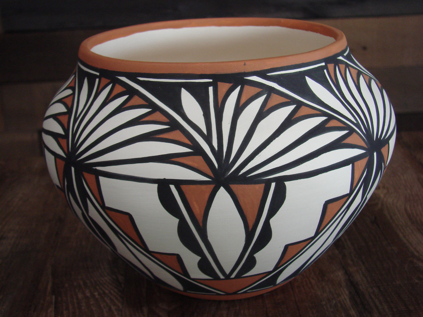 Native American Laguna Fine Line Hand Painted Pottery by Davis