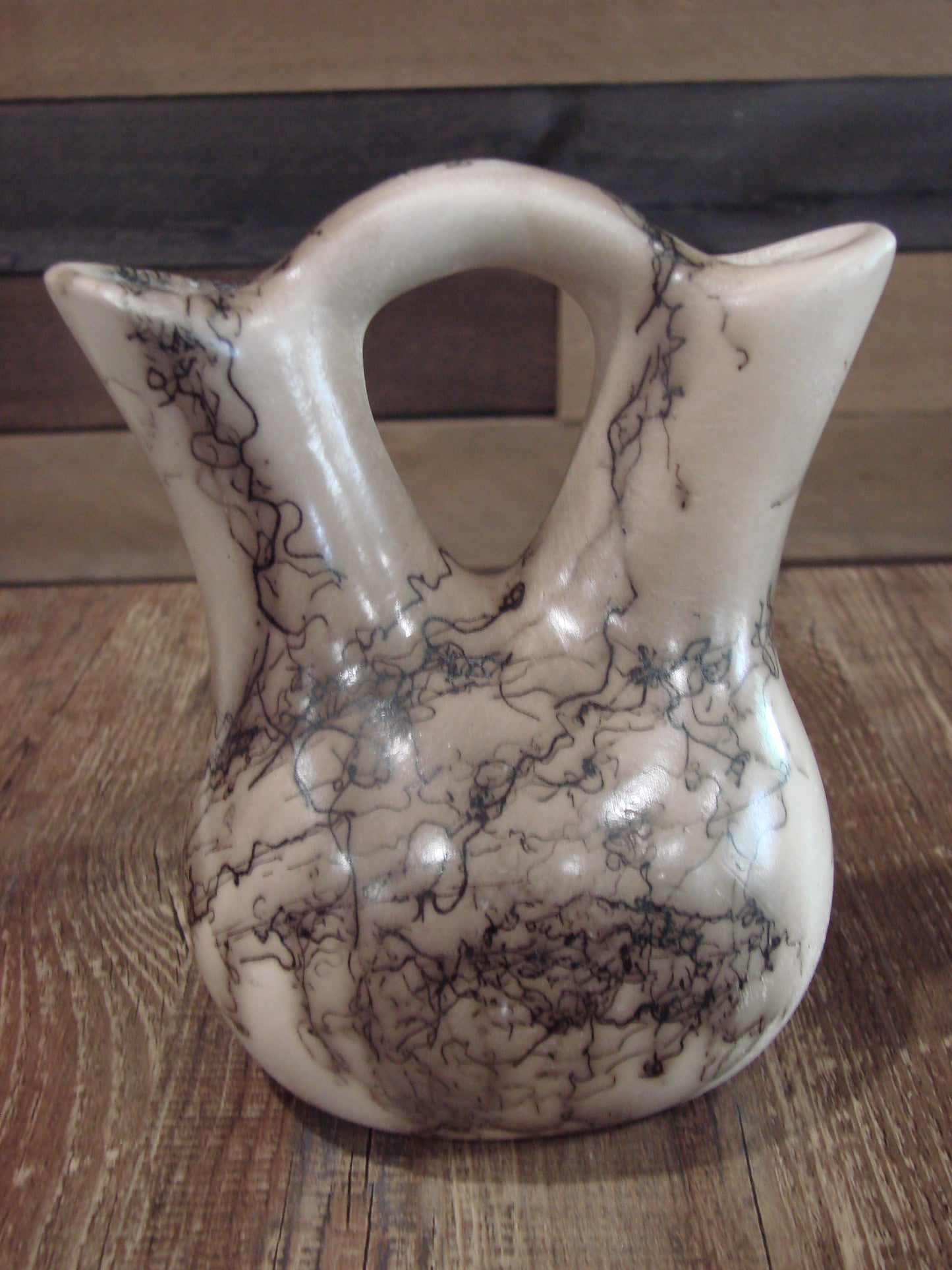Native American Horse Hair Wedding Vase Pottery by Vail