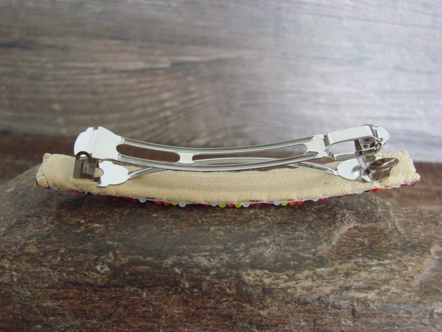 Native American Hand Beaded Hair Barrette by Cleveland