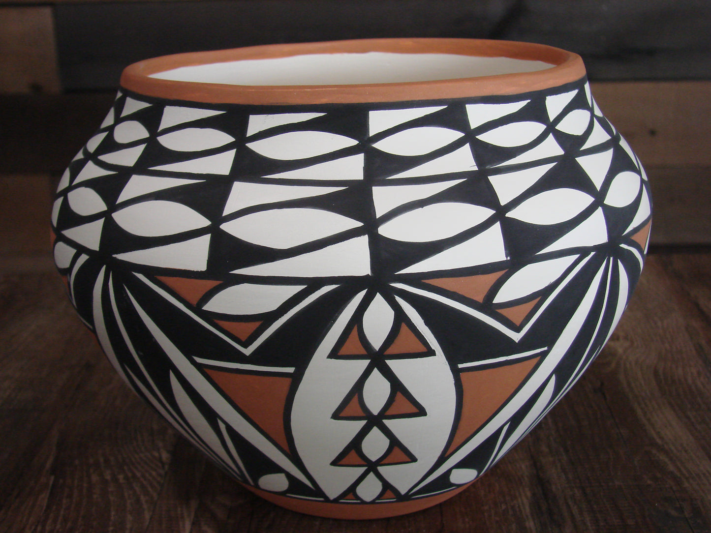 Native American Laguna Fine Line Hand Painted Pottery by Davis