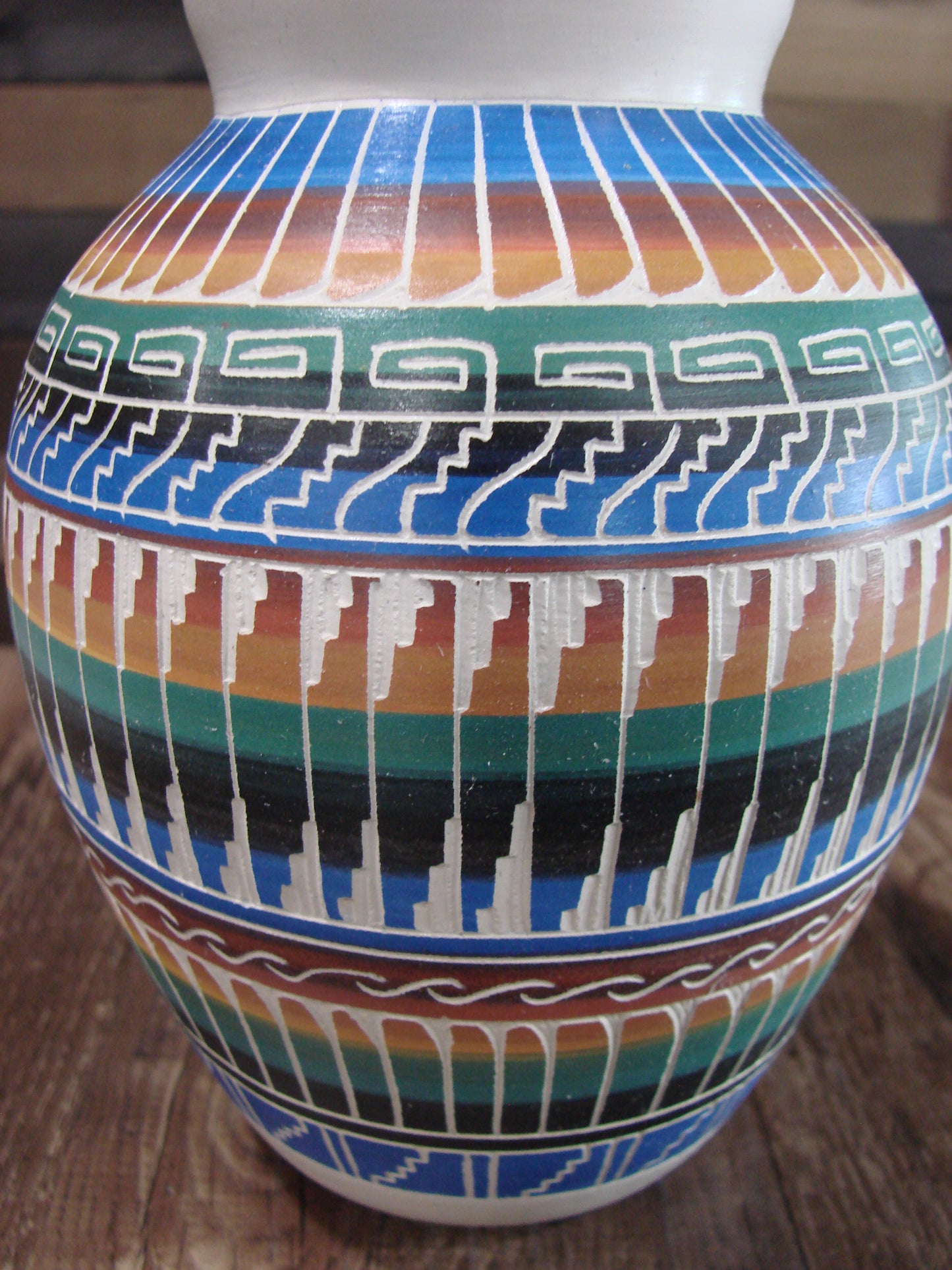Native American Hand Etched & Hand Painted Pottery - Gilmore