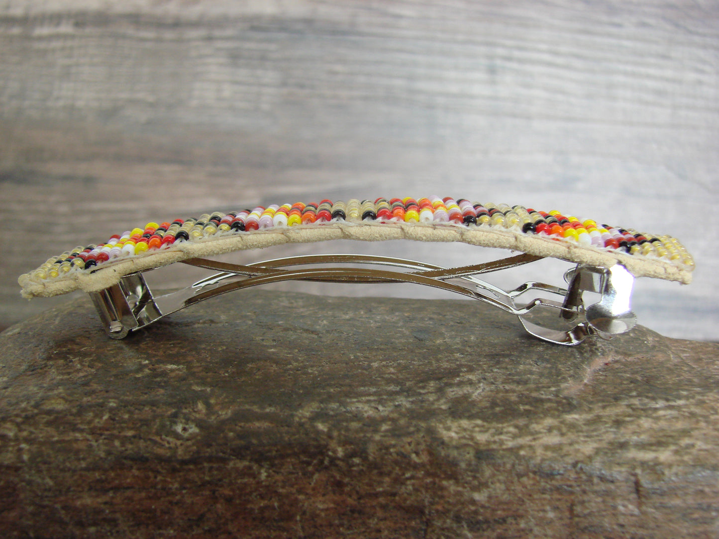 Native American Hand Beaded Hair Barrette by Cleveland