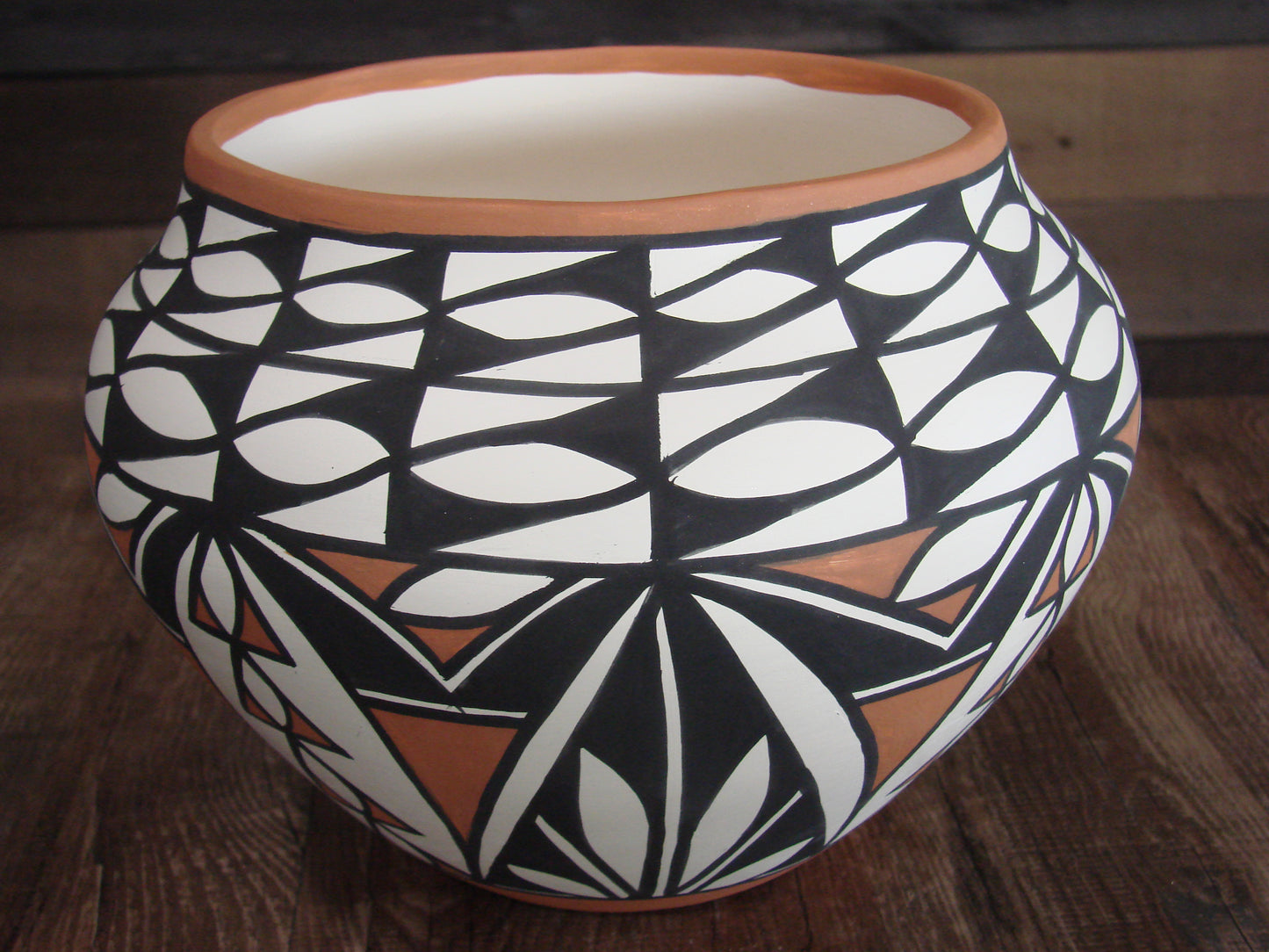 Native American Laguna Fine Line Hand Painted Pottery by Davis
