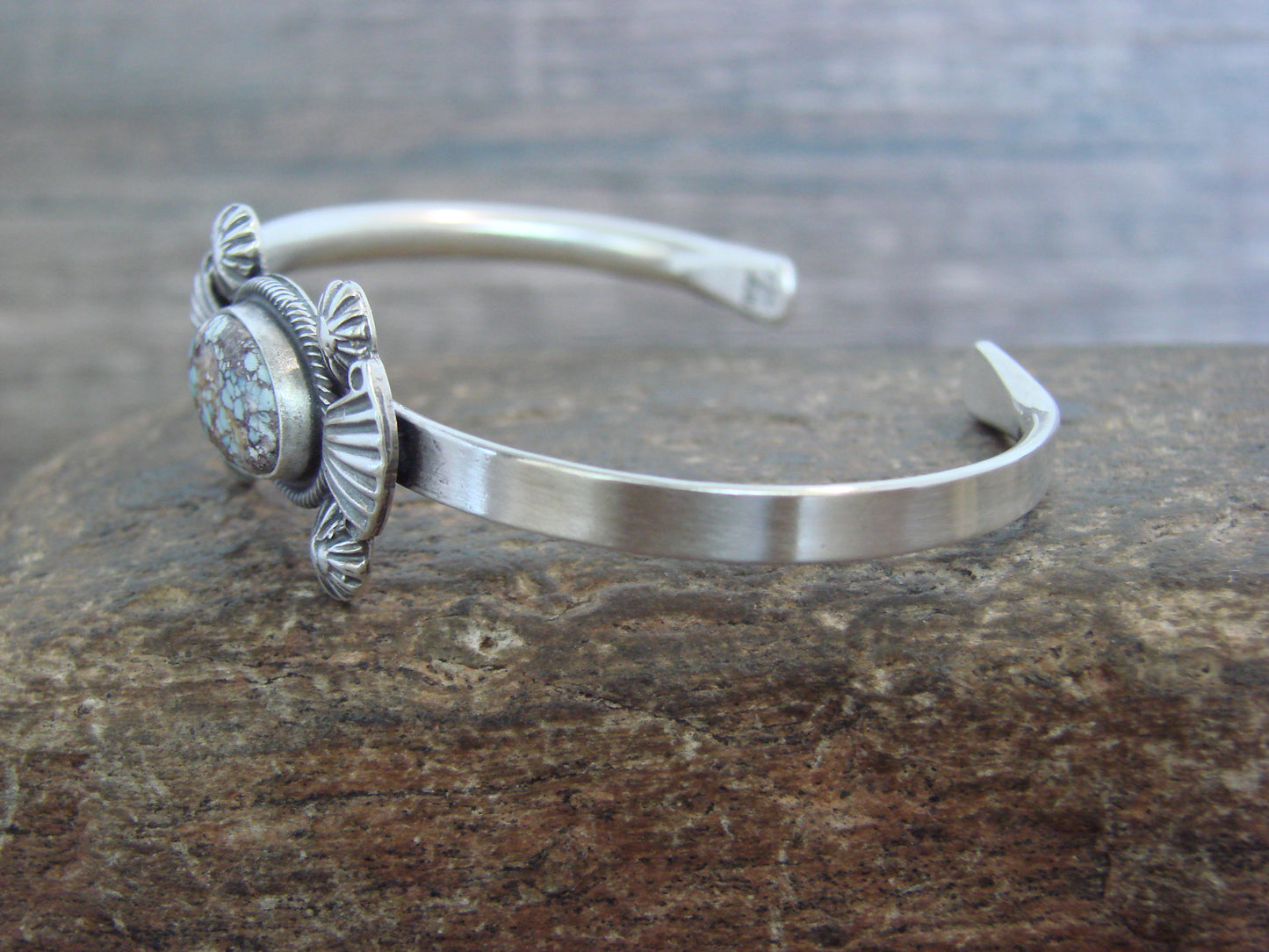 Native American Sterling Silver & Turquoise Bracelet by Francisco