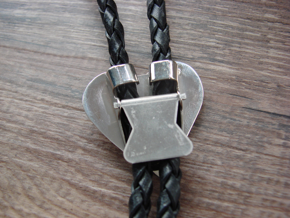 Native American Sterling Silver & Turquoise Heart Bolo Tie by Skeets