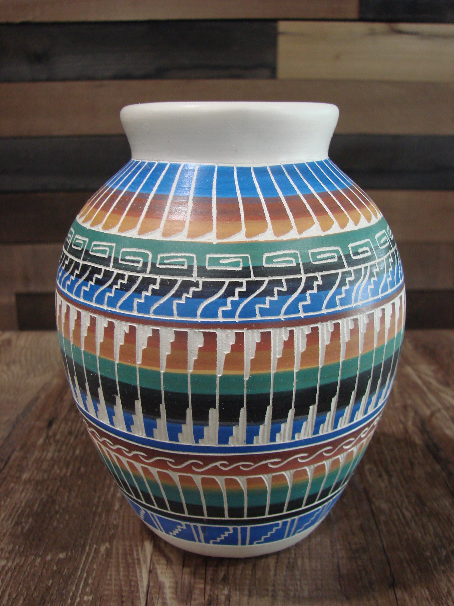 Native American Hand Etched & Hand Painted Pottery - Gilmore