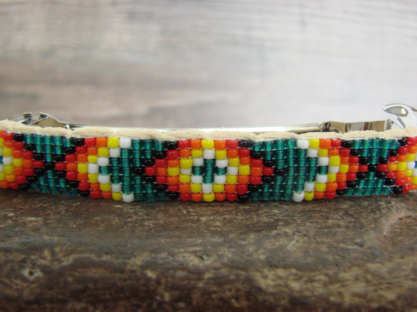 Native American Hand Beaded Hair Barrette by Cleveland