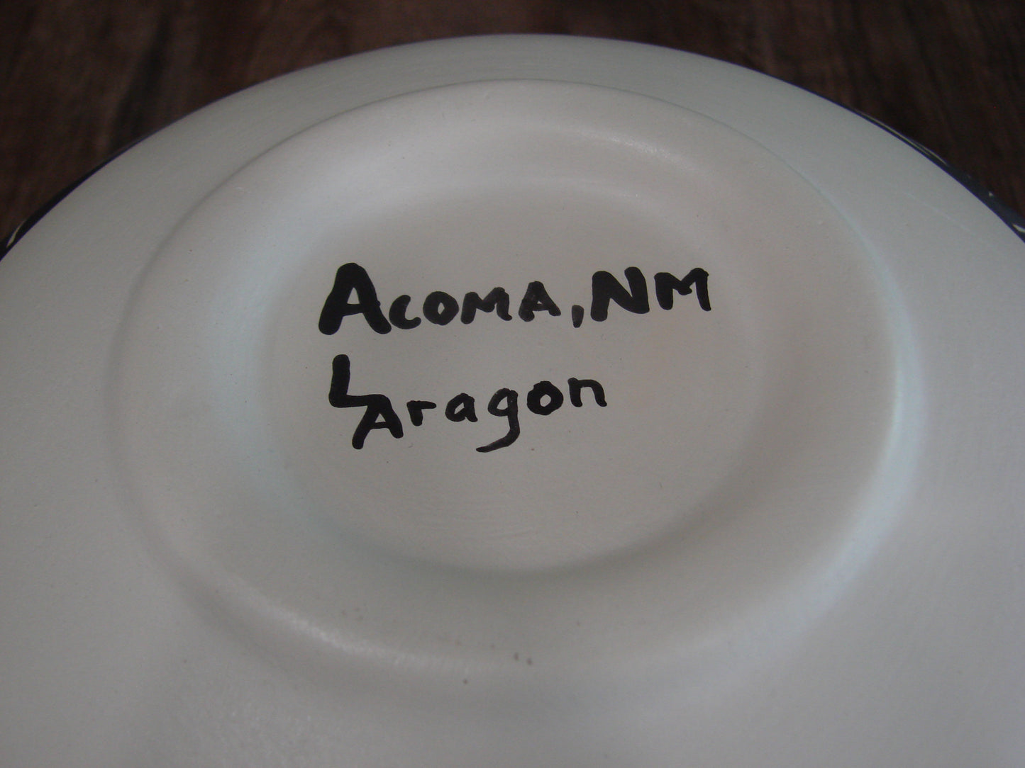 Native American Acoma Fine Line Hand Painted Pottery by Aragon