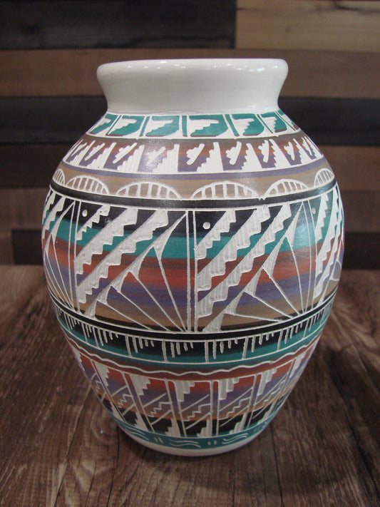Native American Hand Etched & Hand Painted Pottery - Gilmore