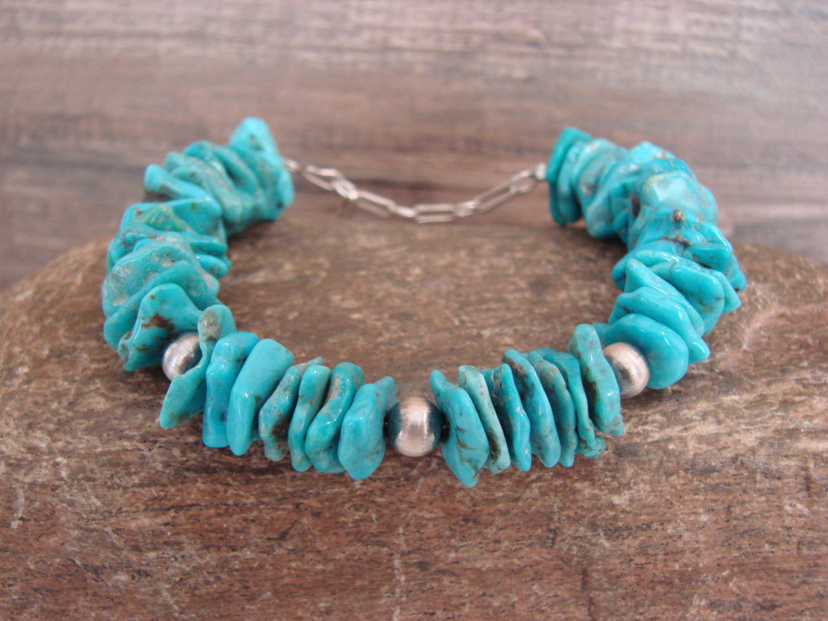 Native American Turquoise Nugget Adjustable Bracelet by Sardo