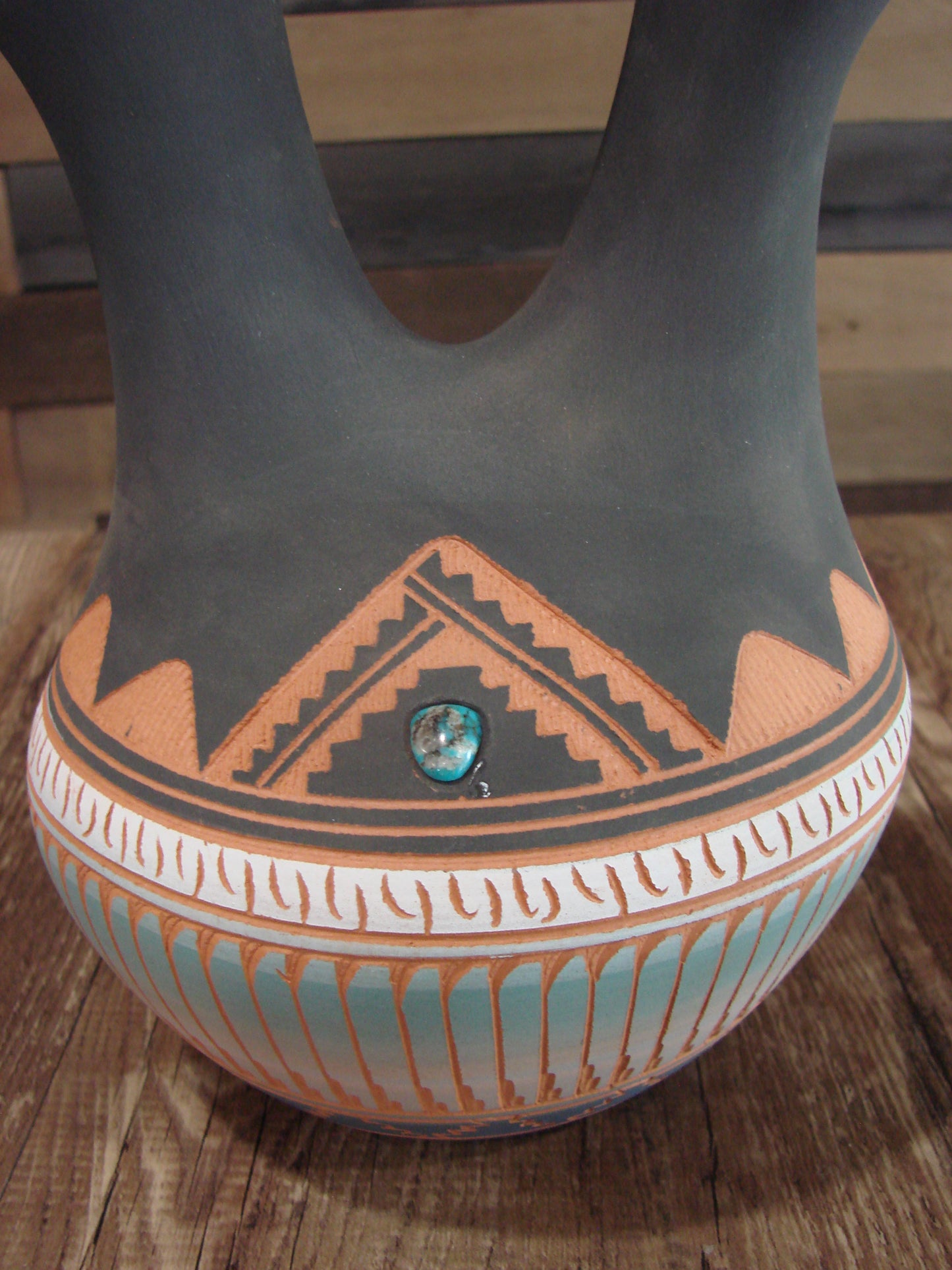 Native American Navajo Hand Etched Wedding Vase - Valencia