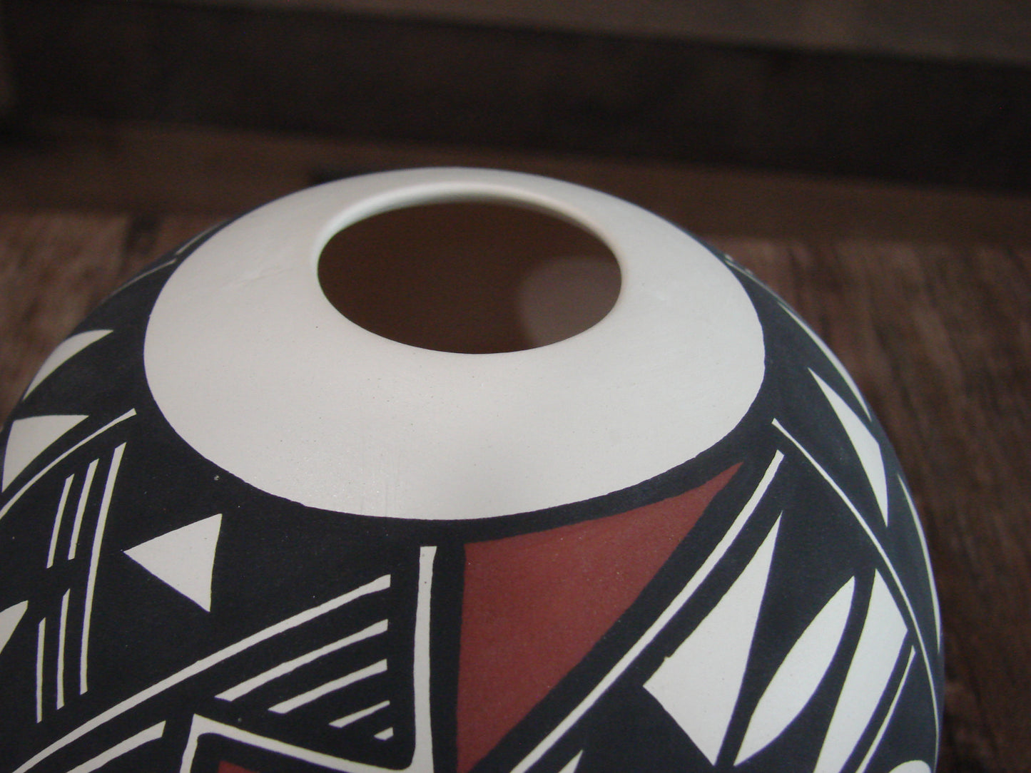 Native American Acoma Fine Line Hand Painted Pottery by Victorino