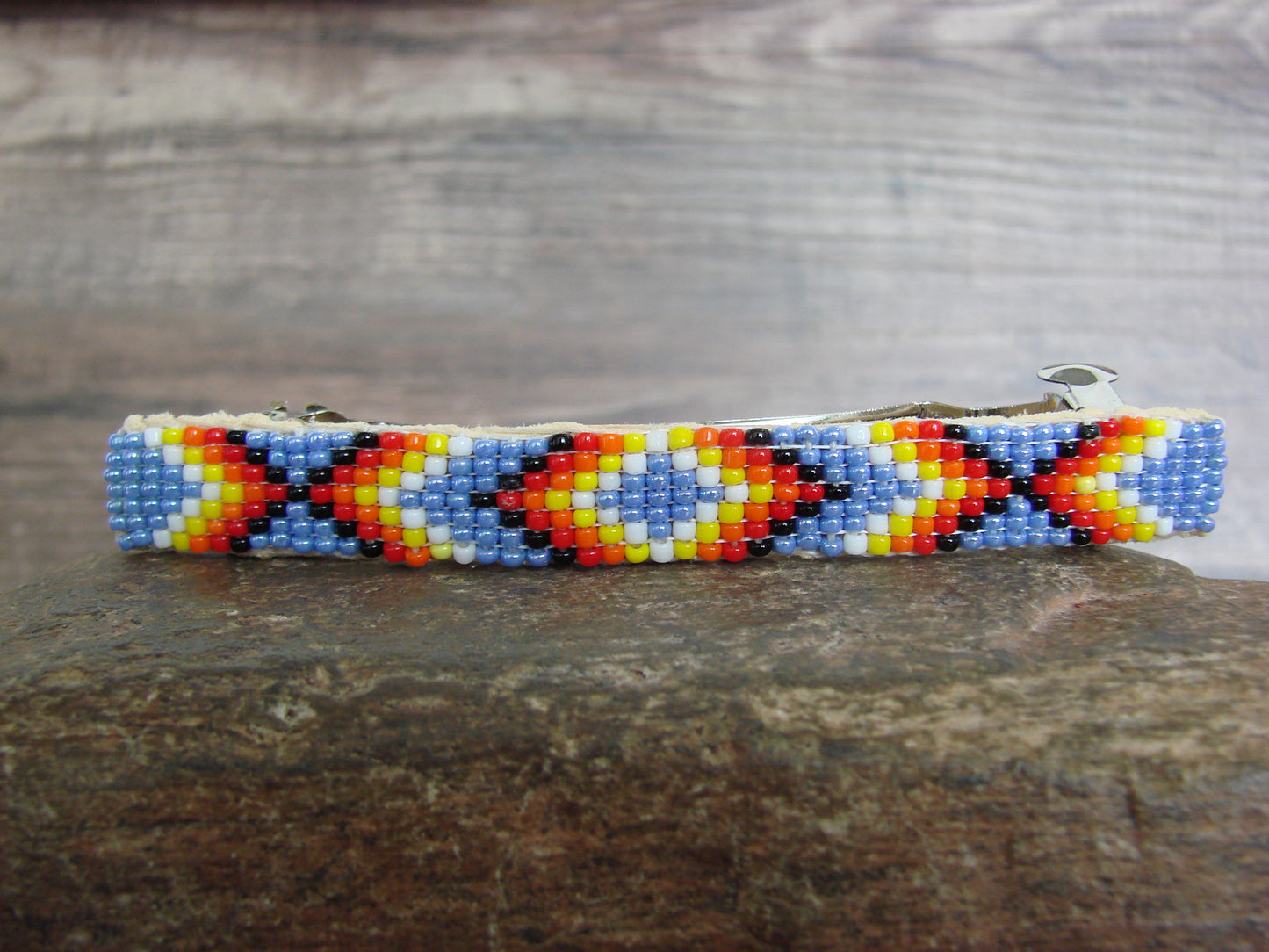 Native American Hand Beaded Hair Barrette by Cleveland