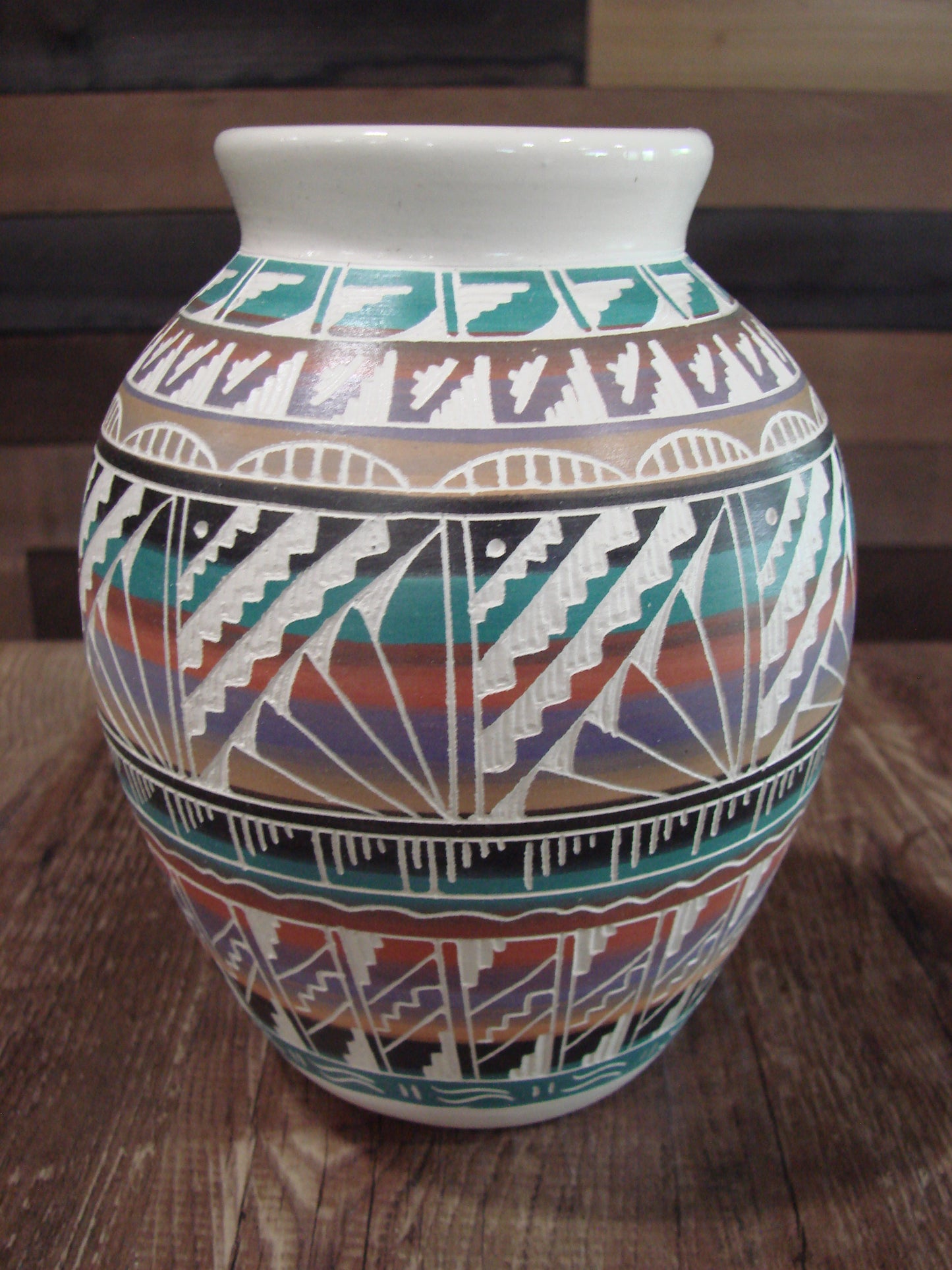 Native American Hand Etched & Hand Painted Pottery - Gilmore
