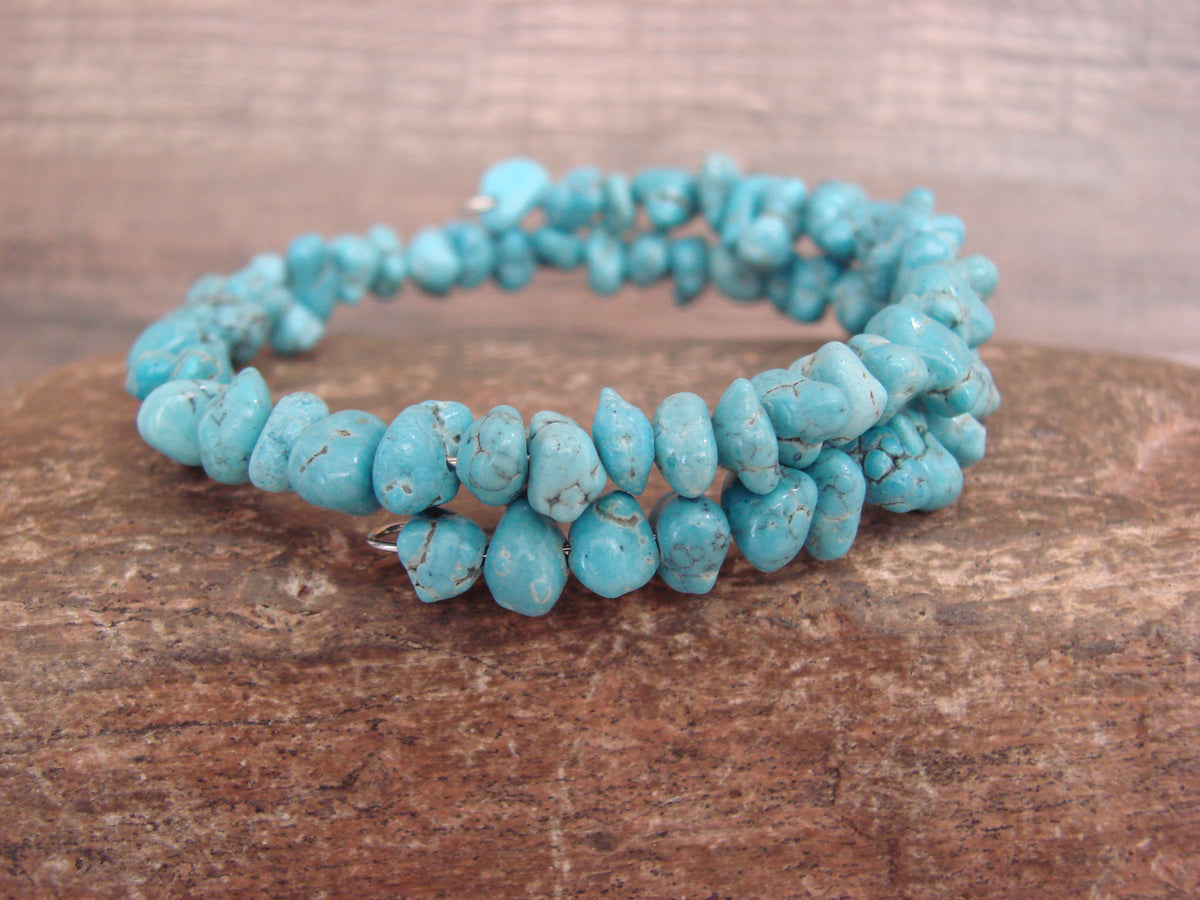 Native American Turquoise Nugget Adjustable Bracelet by Yazzie