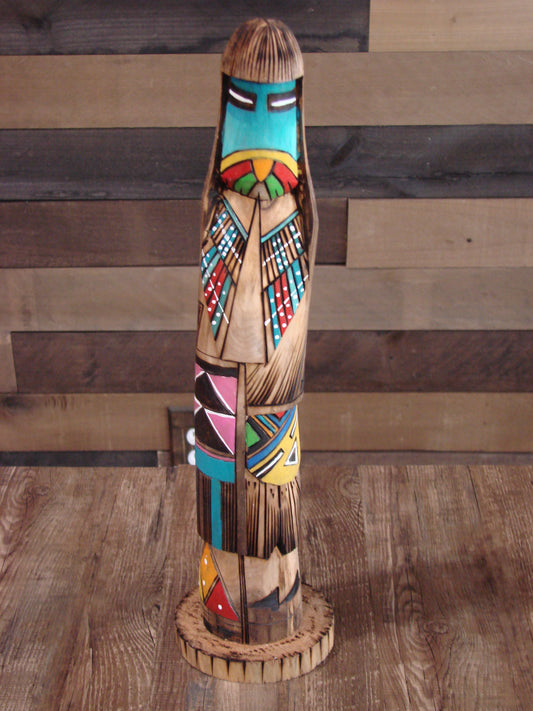 Native American Long Hair Shalako Kachina Signed JT