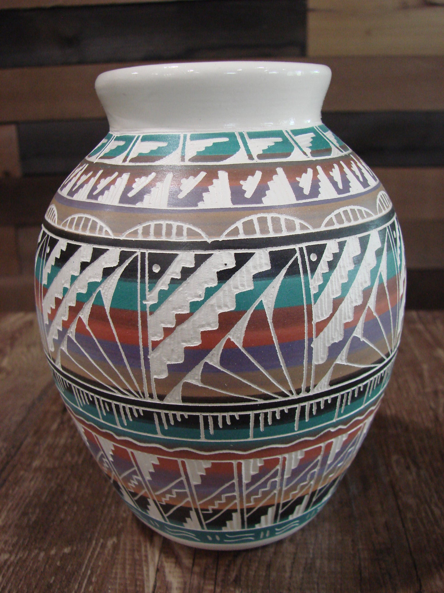 Native American Hand Etched & Hand Painted Pottery - Gilmore