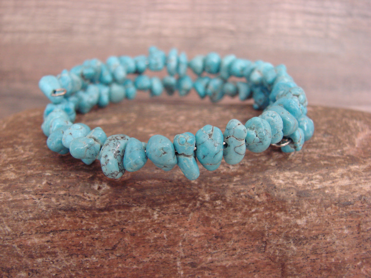 Native American Turquoise Nugget Adjustable Bracelet by Yazzie