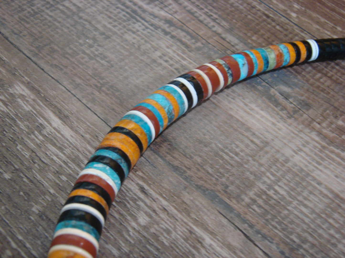 Native American Multi Stone 22" Heishi Necklace by Calabaza