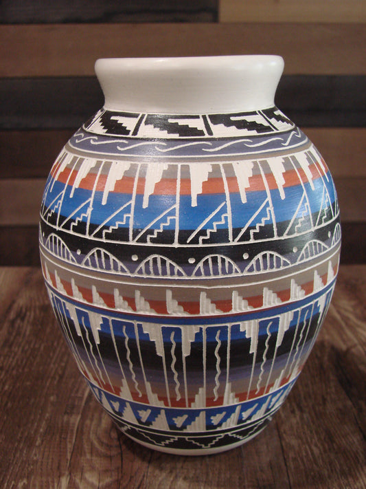 Native American Hand Etched & Hand Painted Pottery - Gilmore