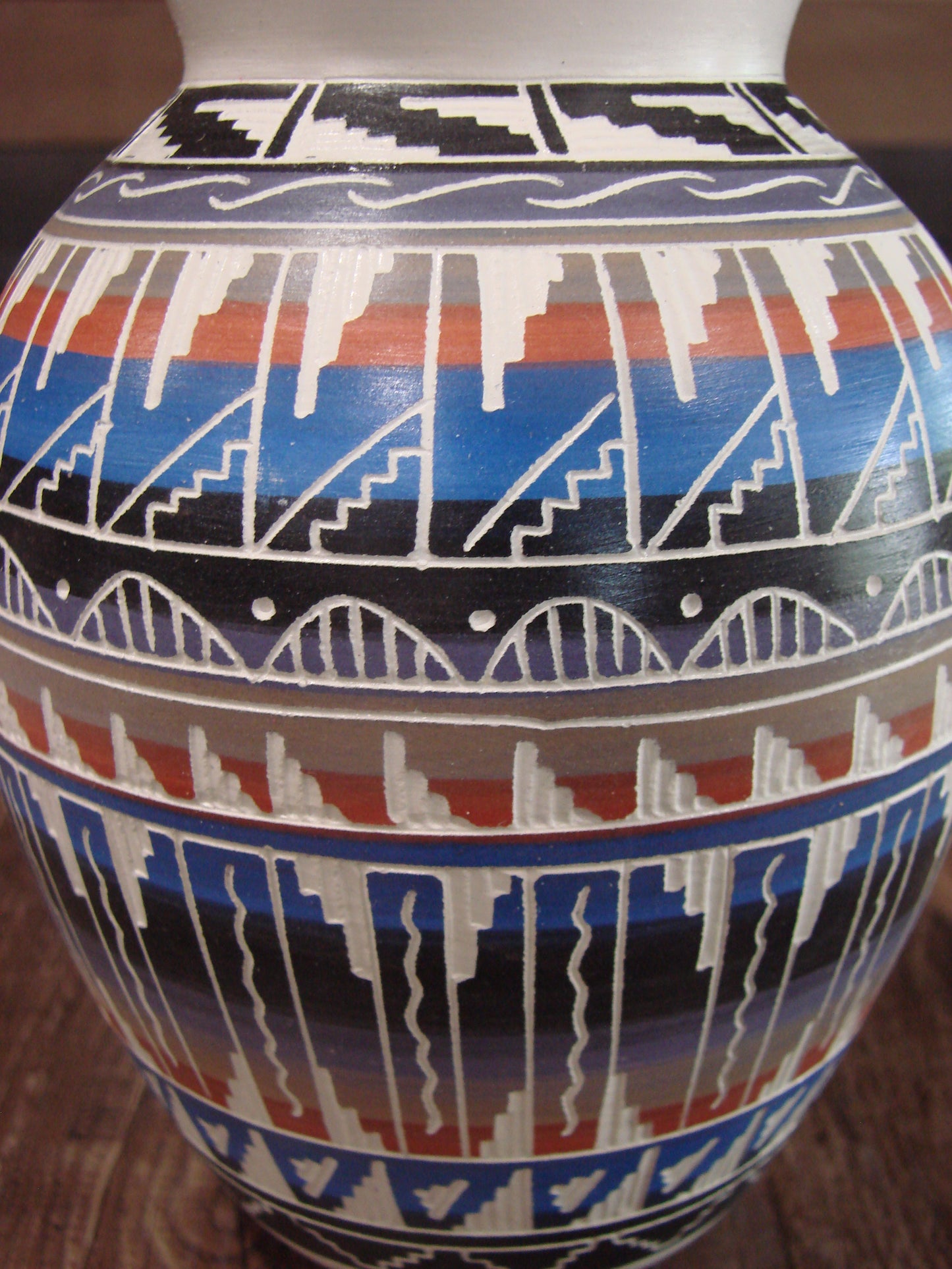 Native American Hand Etched & Hand Painted Pottery - Gilmore
