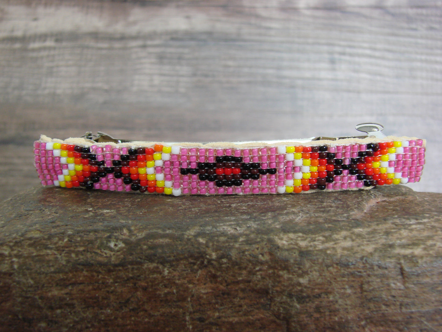 Native American Hand Beaded Hair Barrette by Cleveland
