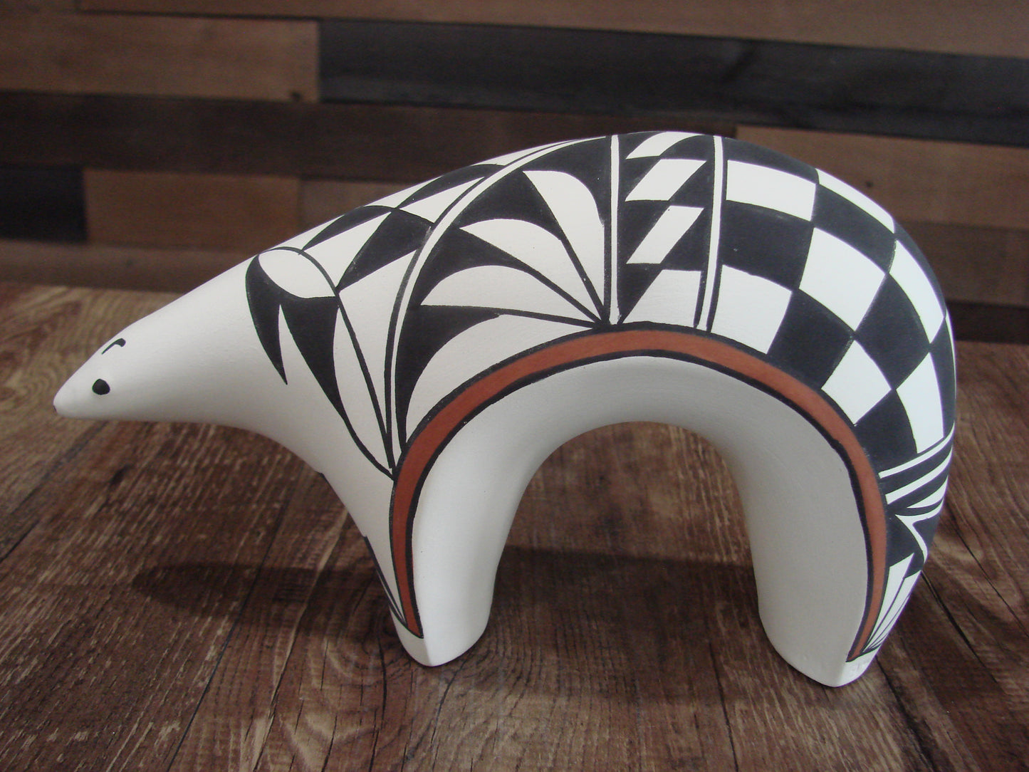 Native American Hand Painted Acoma Bear Pottery by Kuutimaitsa