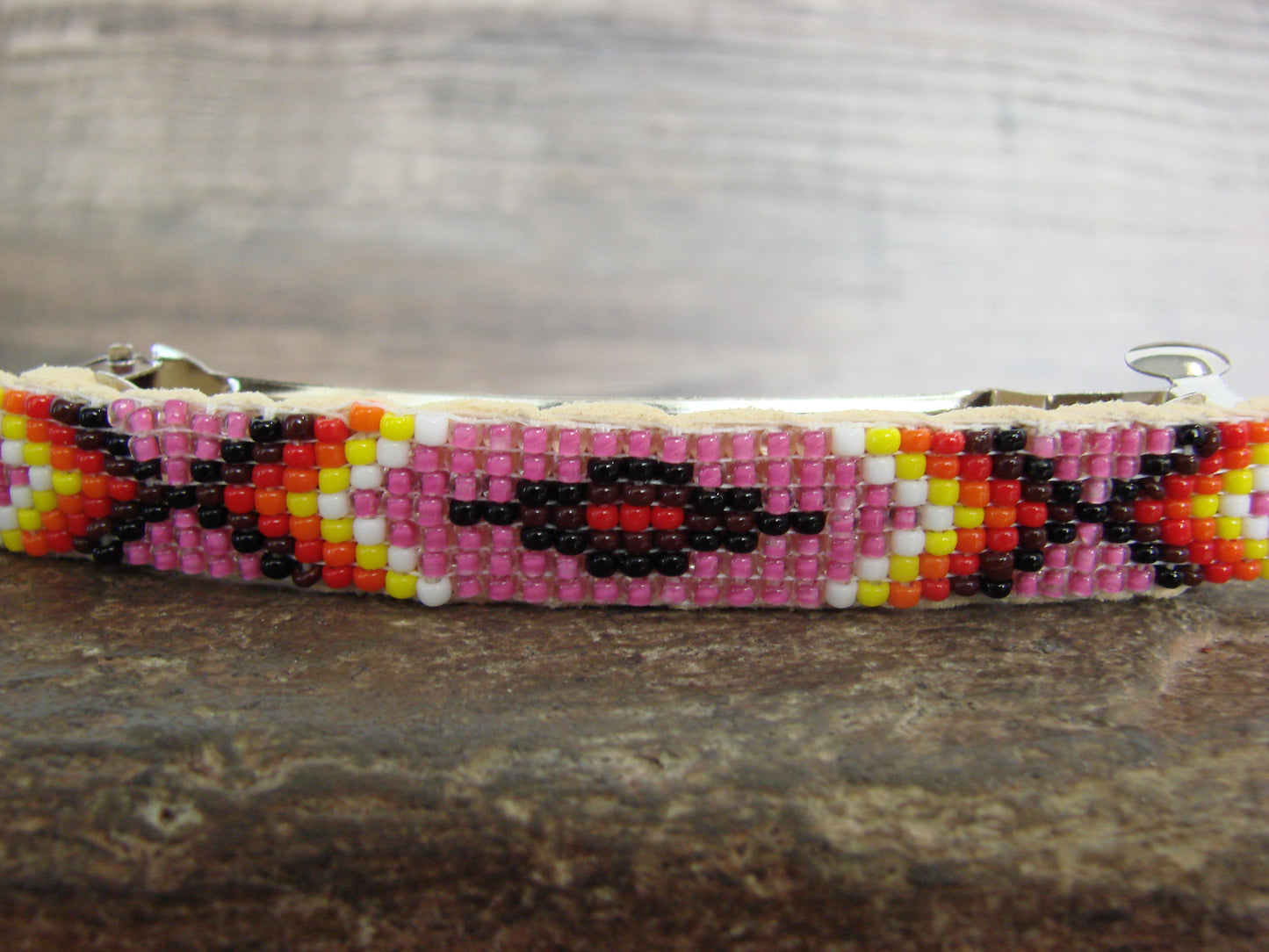 Native American Hand Beaded Hair Barrette by Cleveland