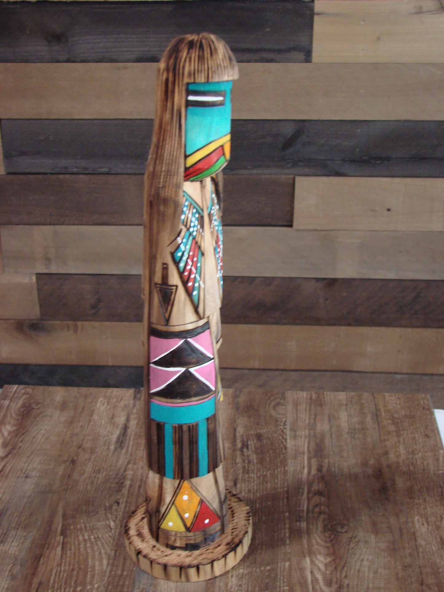 Native American Long Hair Shalako Kachina Signed JT