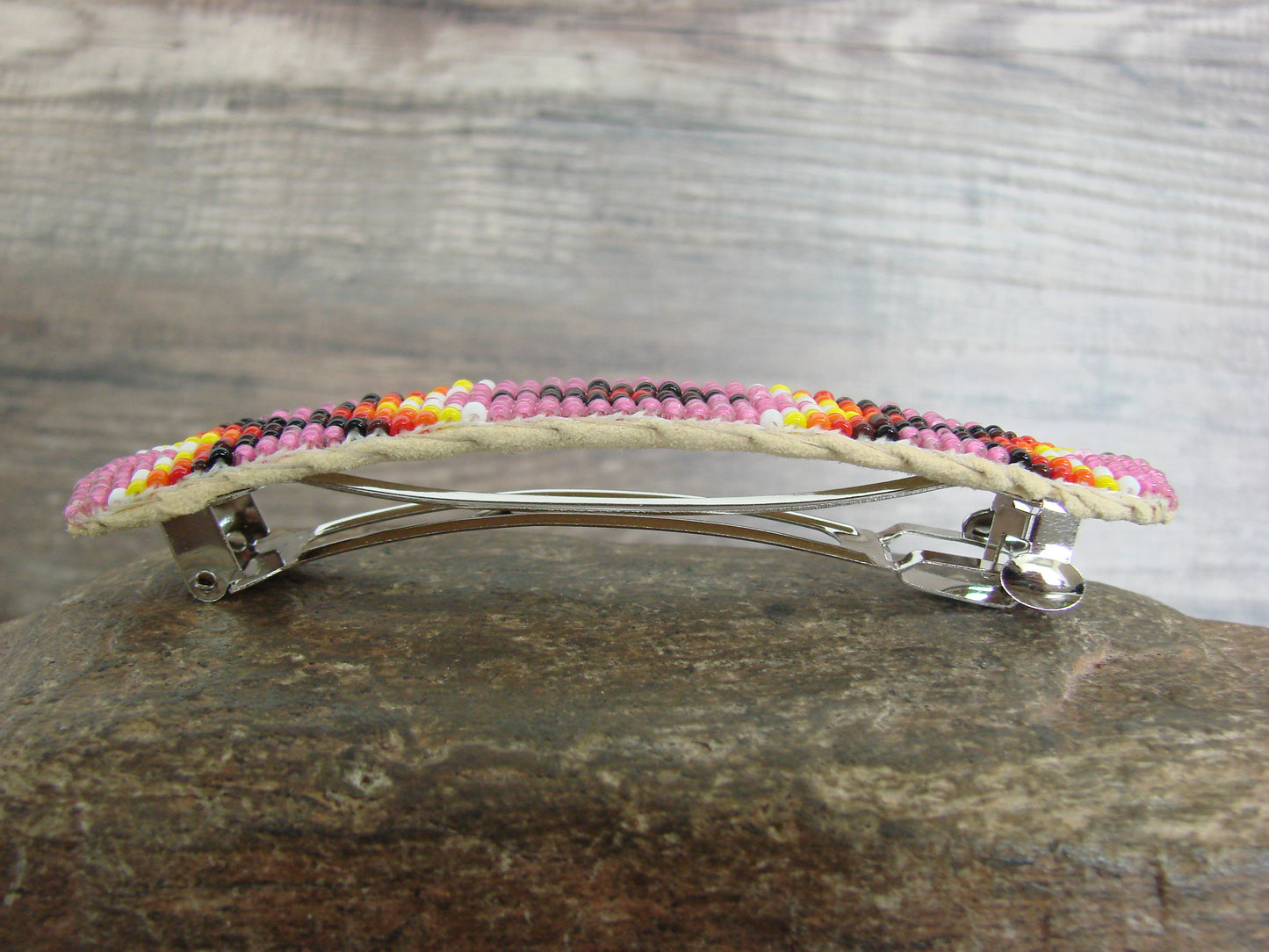 Native American Hand Beaded Hair Barrette by Cleveland