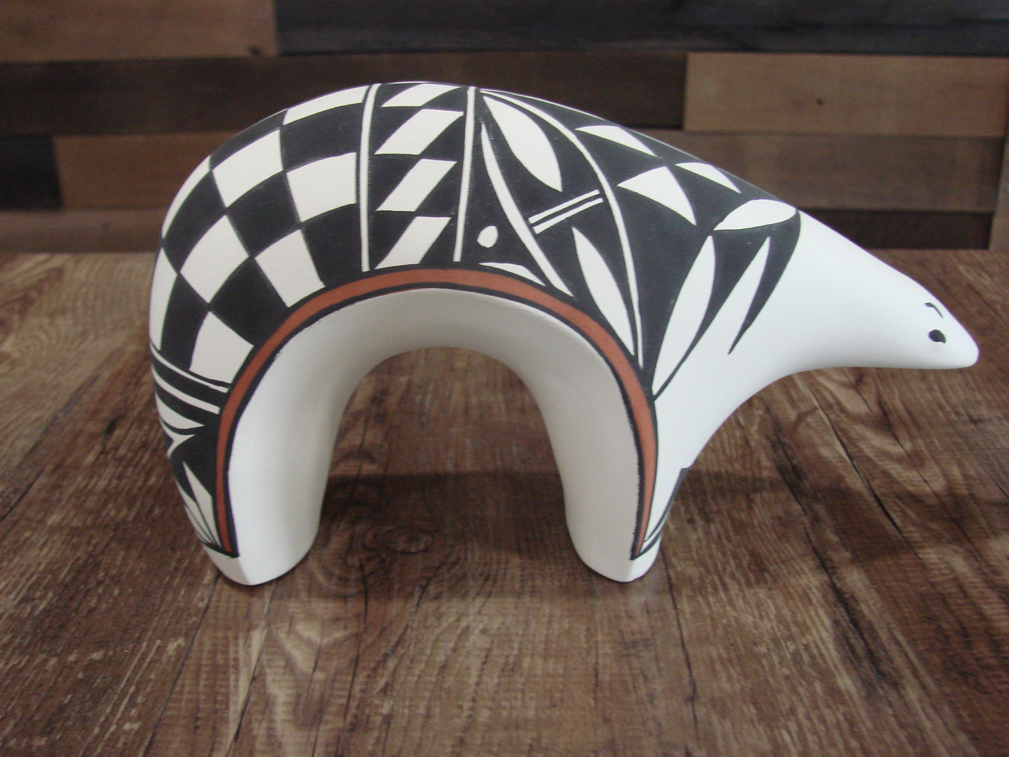 Native American Hand Painted Acoma Bear Pottery by Kuutimaitsa