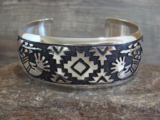 Native American 1" Sterling Silver Kokopelli Bracelet by Singer
