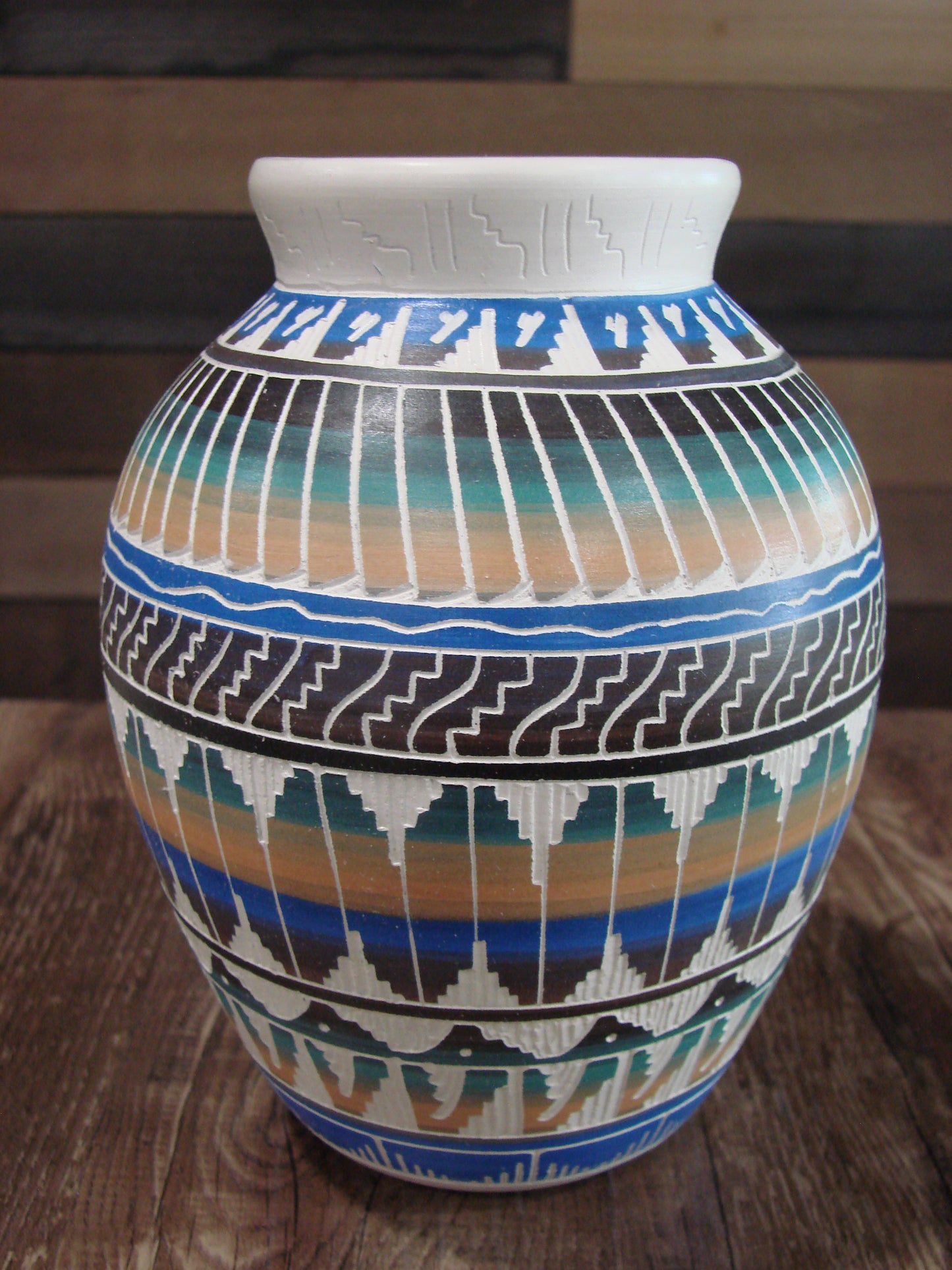Native American Hand Etched & Hand Painted Pottery - Gilmore