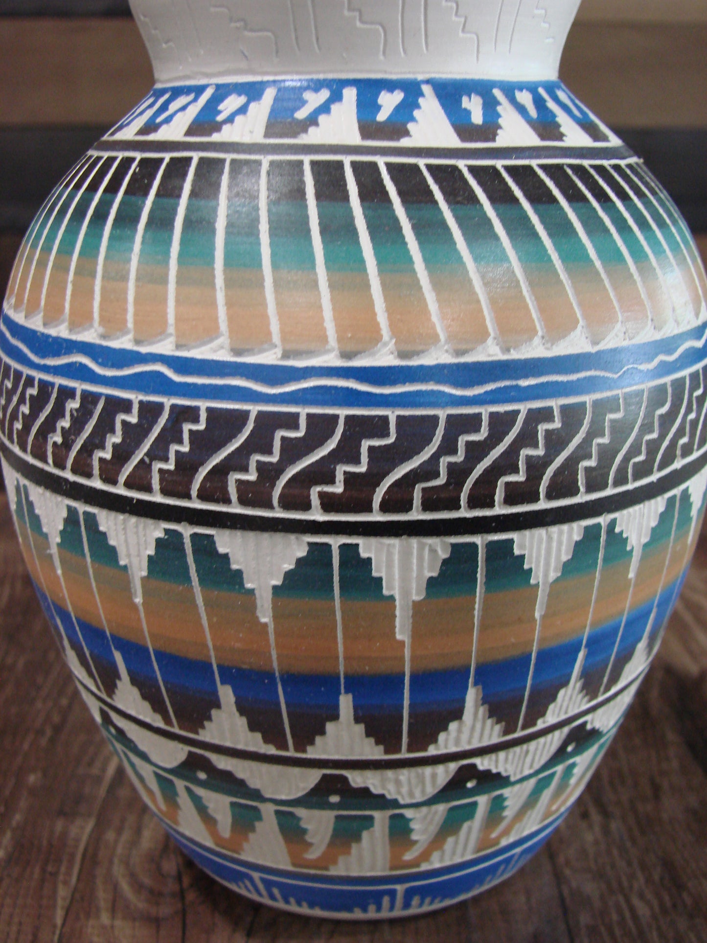 Native American Hand Etched & Hand Painted Pottery - Gilmore