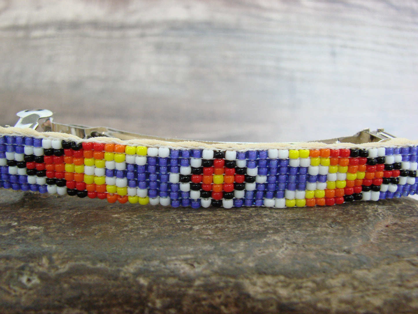 Native American Hand Beaded Hair Barrette by Cleveland