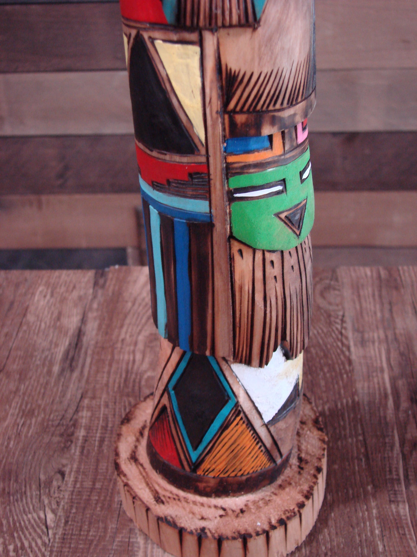 Native American Long Hair Shalako Kachina Signed JT