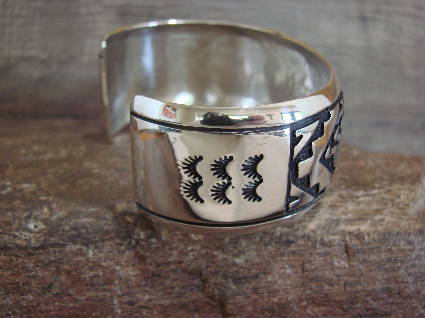 Native American 1" Sterling Silver Kokopelli Bracelet by Singer