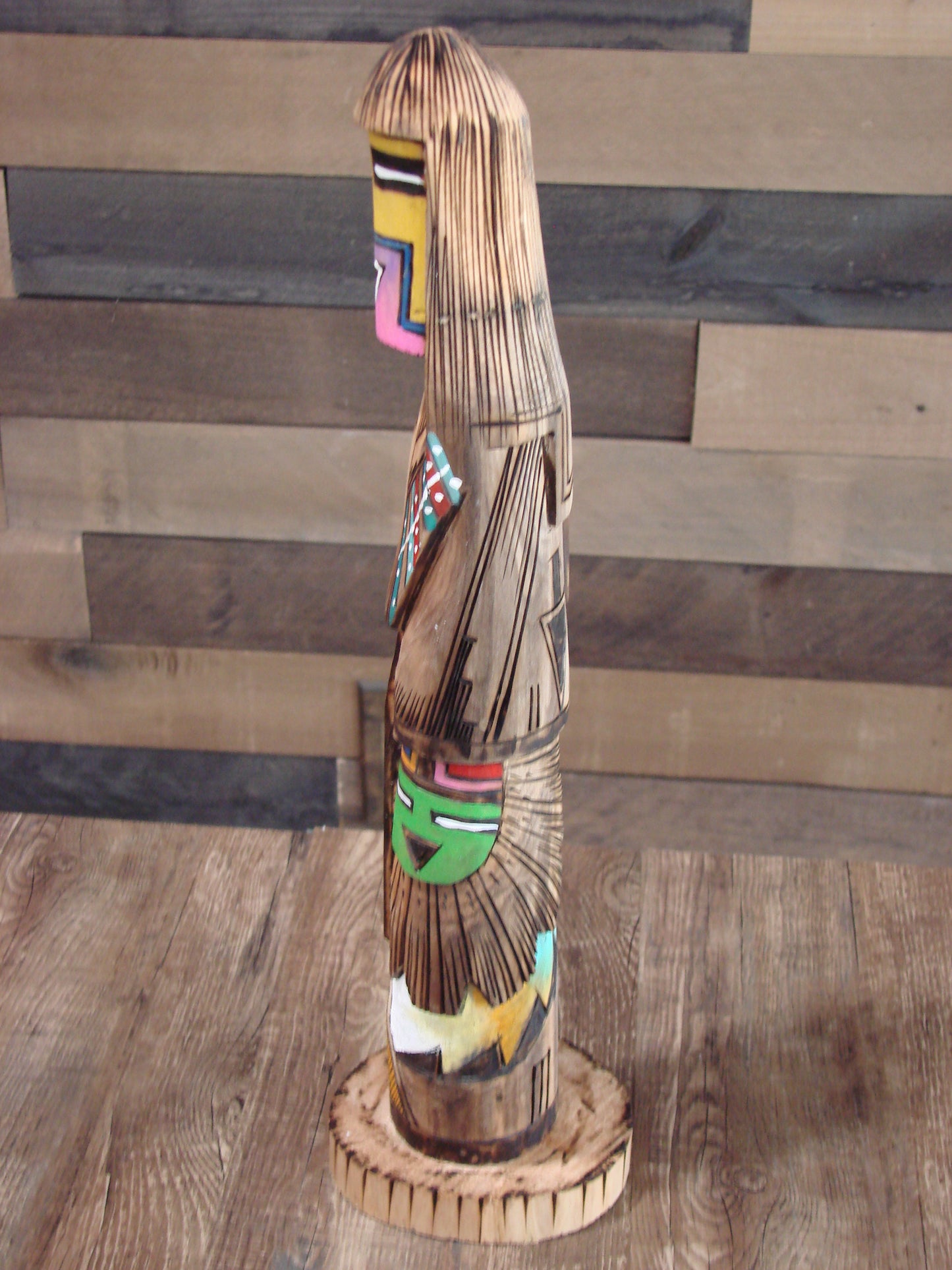 Native American Long Hair Shalako Kachina Signed JT